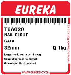 T6A020 - Clout Nail -T6A020_Label_T
